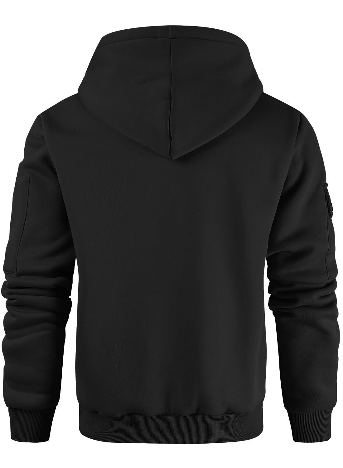 Leidowei Men's Hoodies Casual Pullover Hooded Sweatshirt Long Sleeve Quarter Zip Hoody Tops With Kangaroo Pocket