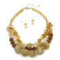 Bohemian style Multi -color Exaggerated bead Three floors necklace for Women's and girls gifts
