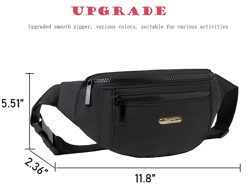 Fanny Packs Waist Pack for Women, Waterproof Waist Bag with Adjustable Strap for Travel Sports Running
