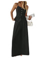 SOLY HUX Women's 2 Piece Summer Outfit Button Down Peplum Cami Top and Wide Leg Pants Set