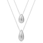 Dainty Gold Layered Necklaces for Women Chunky 14K Gold Plated Teardrop Pendant Necklace Trendy Simple Jewelry Gifts for Women