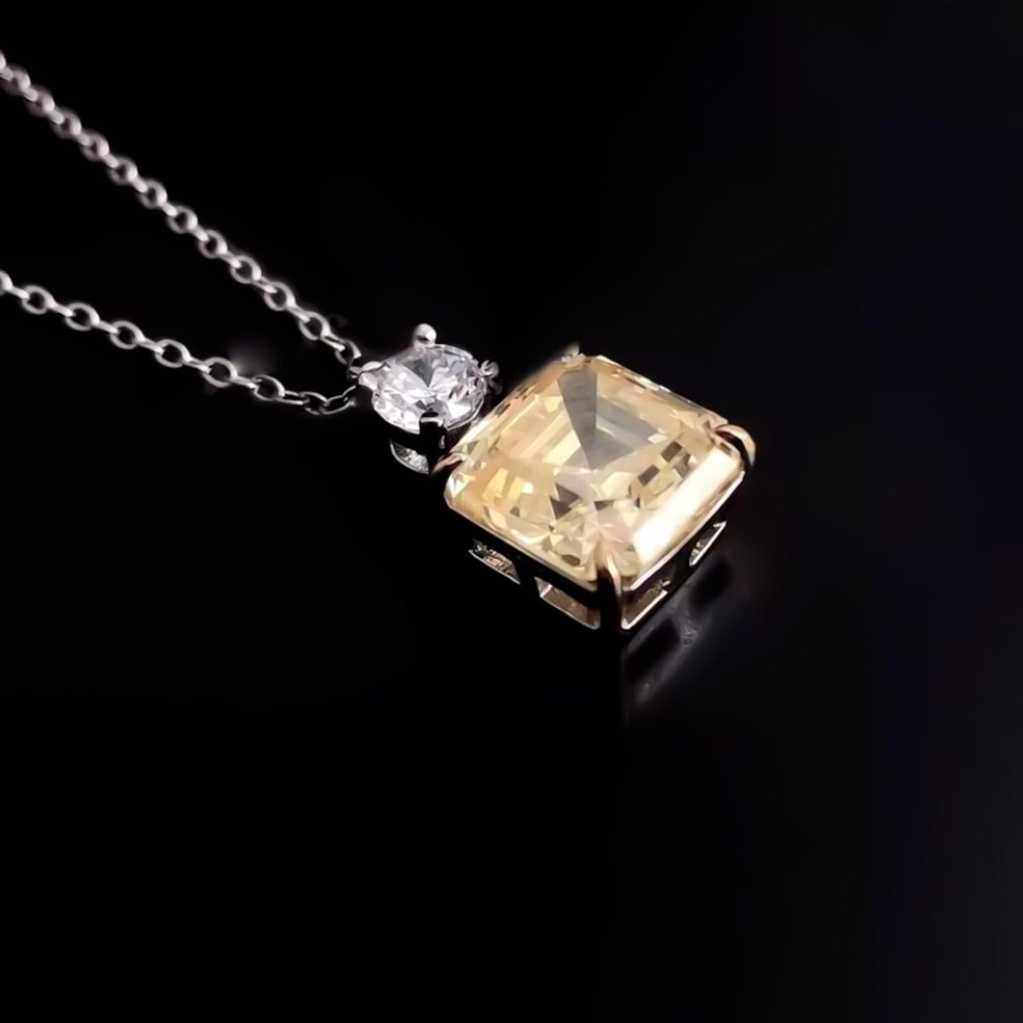 REAL-GEMS 5.00 Ct Natural Champagne Diamond Pendant Necklace for Women Handmade Sterling Silver Certified Jewelry Without Chain Solitaire Style Fine Jewelry Piece
