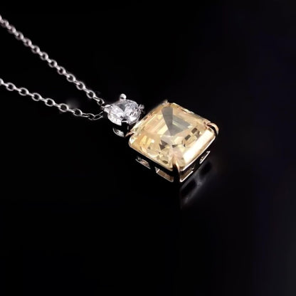 REAL-GEMS 5.00 Ct Natural Champagne Diamond Pendant Necklace for Women Handmade Sterling Silver Certified Jewelry Without Chain Solitaire Style Fine Jewelry Piece