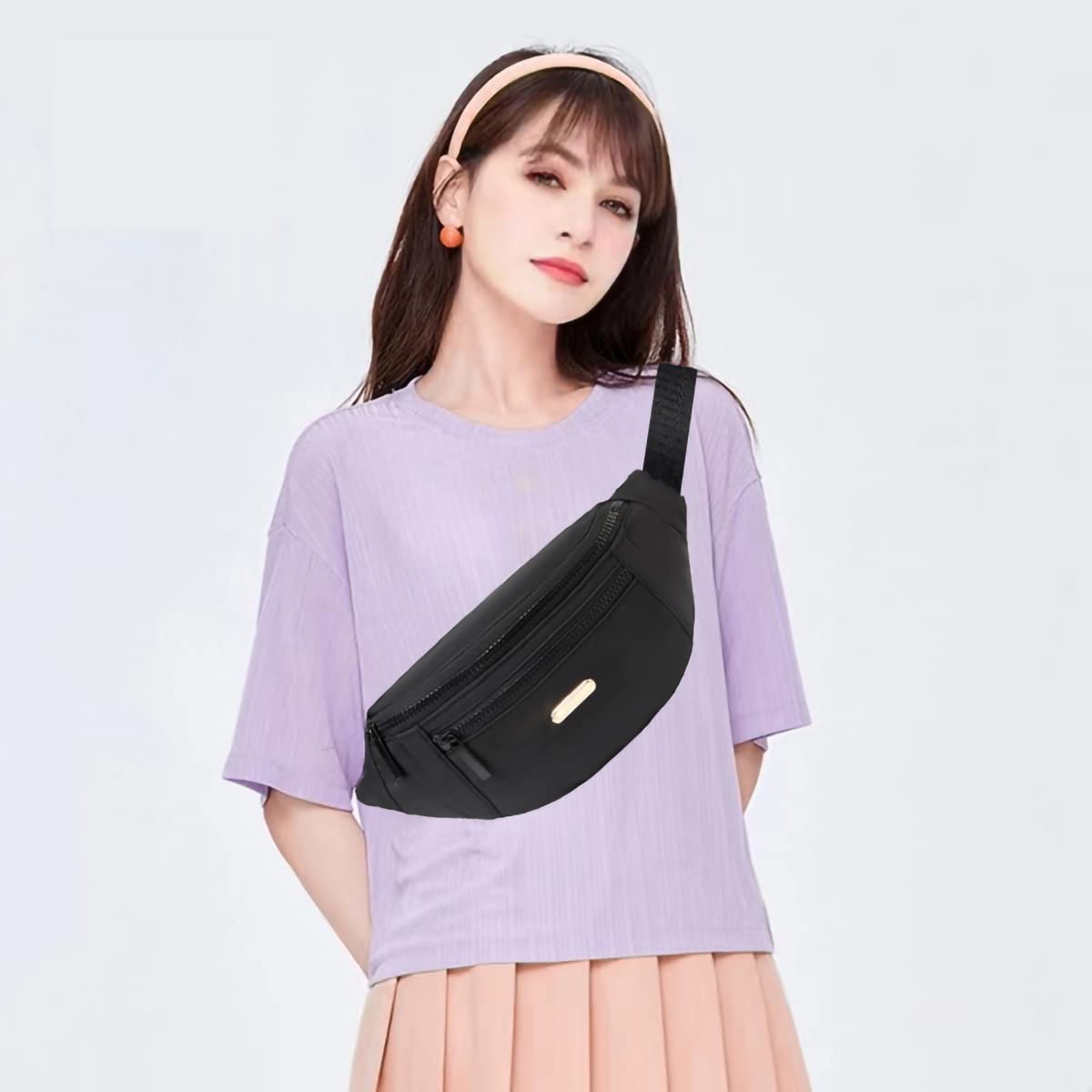 Fanny Packs Waist Pack for Women, Waterproof Waist Bag with Adjustable Strap for Travel Sports Running