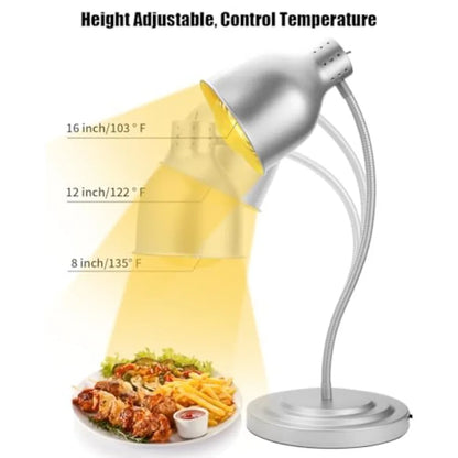 Heat Lamp for Food Heat Lamp with Flexible Arm 250W Bulbs x 2 Catering Food Warmers for Buffet Parties Fast Food