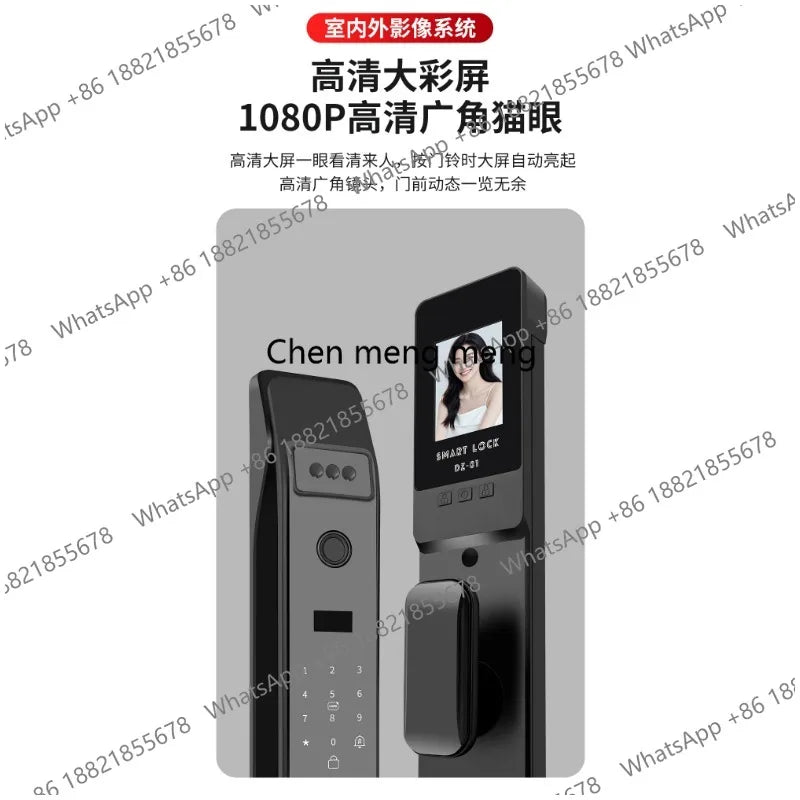 Fully automatic, fingerprint, anti-theft door password lock, household electronic smart lock, video intercom