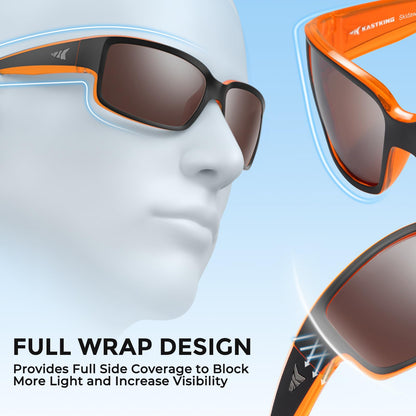 KastKing Skidaway Polarized Sport Sunglasses for Men and Women,Ideal for Driving Fishing Cycling and Running,UV Protection