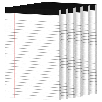 12 Pack Notepads 5x8, Small Legal Pads Narrow College Ruled, 30 Sheets/Pack, Perforated Notebook - White Note Pads for School, Memo, Note Taking, Teacher & Office Supplies, Writing Pads of Paper