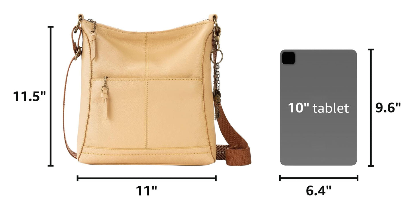 The Sak Lucia Leather Crossbody Purse - Premium Leather Women's Handbag for Everyday & Travel - Cross Body Bag With Zipper