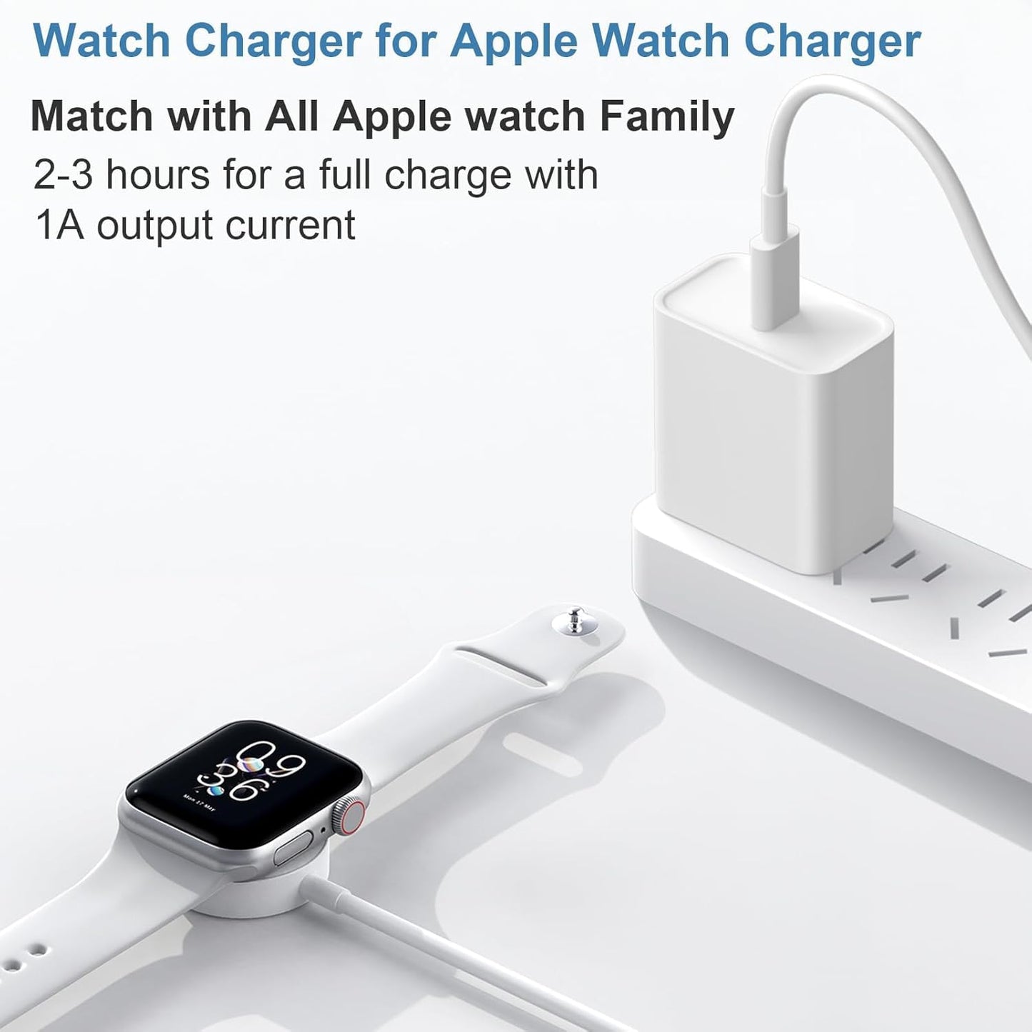 Fast Charger for Apple Watch Charger, USB C 20W iPhone Watch Charger Plug Adapter & Long 6.6FT iWatch Portable Wireless Fast Charging Cable Cord Compatible with Apple Watch Series 9/8/7/SE/6/5/4/3/2/1