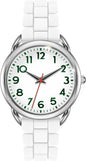 Bisley 35MM Watches for Women Big Face Easy Reader Silicone Strap Water Proof