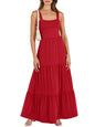 ANRABESS Women's Summer Casual Long Maxi Beach Vacation Dresses Sleeveless Square Neck Flowy Tiered Sun Dress with Pockets