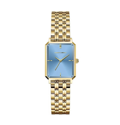 Roberto Marino RM1982 Women’s Luxury Watch Rectangular Gold – Japanese Quartz Movement, Vintage Stainless Steel Design, Silver Dial, Elegant Dress Timepiece, 3ATM Water Resistant – Reloj para Mujer