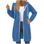 Long Hoodies for Women Zip Up Hooded Sweatshirt Jackets Lightweight Loose Comfort Fleece Fashion Fall Winter Clothes