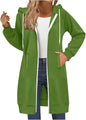 Long Hoodies for Women Zip Up Hooded Sweatshirt Jackets Lightweight Loose Comfort Fleece Fashion Fall Winter Clothes