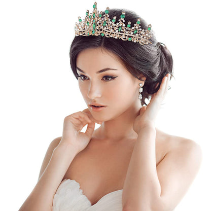 TOBATOBA Silver Wedding Crystal Tiaras and Crowns for Women, Bride Royal Queen Headband Princess Quinceanera Headpieces for Birthday Prom Pageant Party