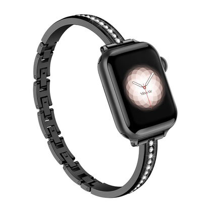 Missair Bands Compatible with Apple Watch Band 38mm 40mm 41mm 42mm 44mm 45mm 46mm 49mm for Women, Slim Metal Dressy Jewelry Bracelet with Bling Diamond for iWatch Series 11 10 9 8 7 6 5 4 3 SE Ultra