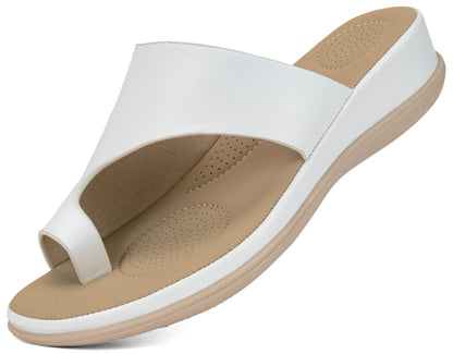 Women Pinch Toe Wedge Sandals Arch Support Slide Sandal | Comfortable Breathable Non Slip Dressy Slides Casual Slip On Shoes Walking Summer Vacation Outdoor