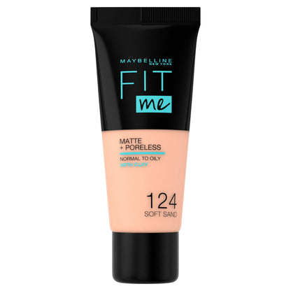 Maybelline Fit Me Matte + Poreless Liquid Oil-Free Foundation Makeup, Mocha, 1 Count (Packaging May Vary)