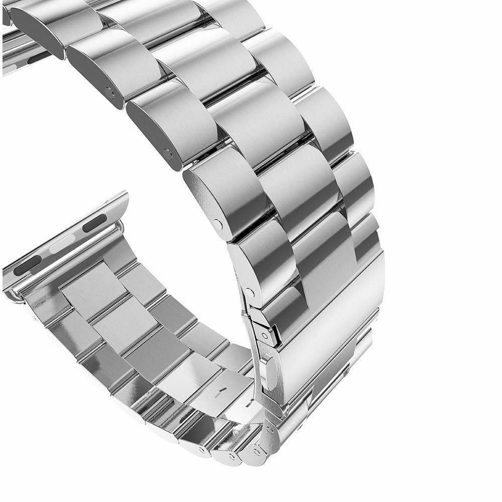 Seven Band Solid Stainless Steel for Apple Watch for Women | Compatible with Apple Watch Band 42mm/41mm/40mm/38mm, Metal Strap for Iwatch Series 11-1/SE 1-3 Women and Men, Gold Silver.