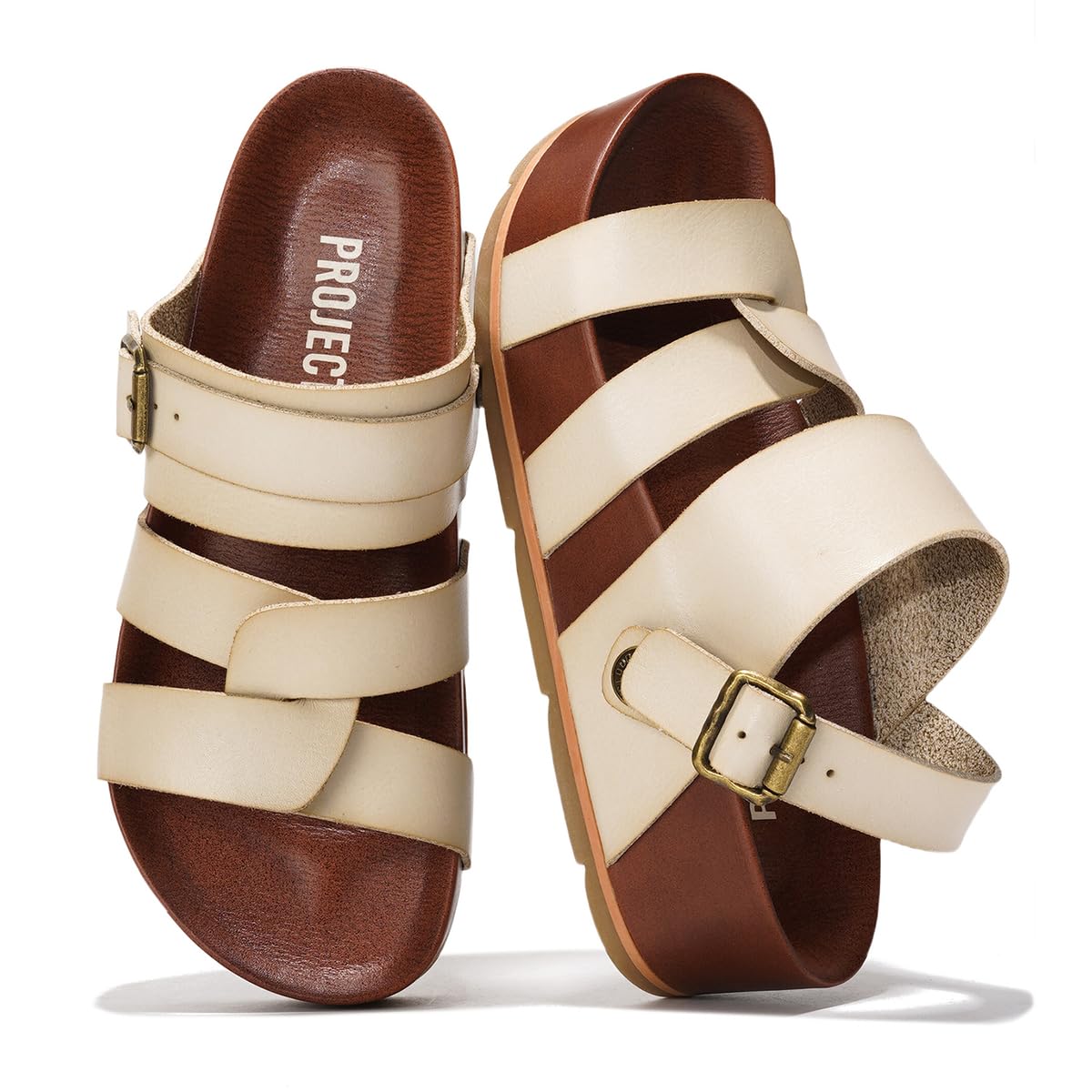 Project Cloud Platform Sandals Women – Strappy Wedges with Comfortable Plush & Soft Insole – Lightweight & Non Slip Platform Sandals for Women 2026