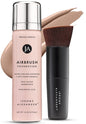 Jerome Alexander MagicMinerals AirBrush Foundation – 2 Piece Set with Airbrush Foundation and Kabuki Brush - Spray Makeup with Anti-aging Ingredients for Smooth Radiant Skin - Light Medium