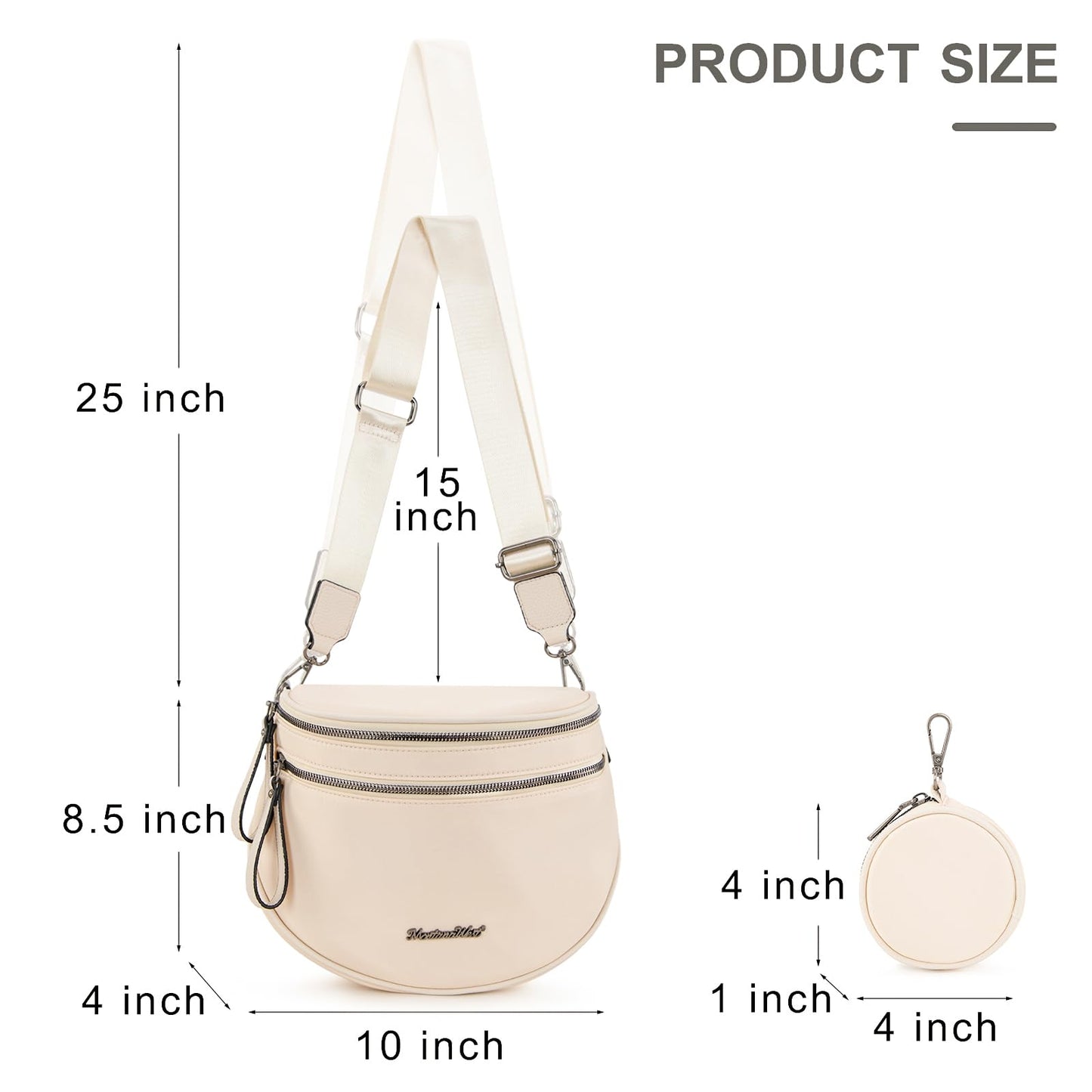 Montana West Bum Bag Nylon Crossbody Bags Mom Purse with with Coin Purse