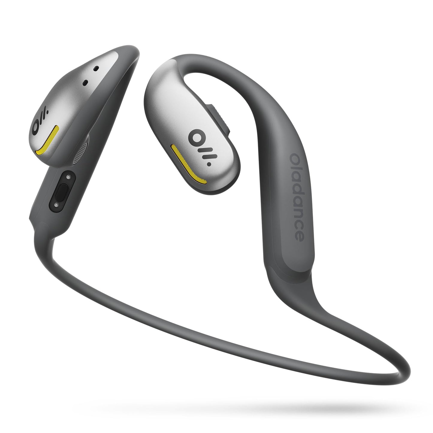 Oladance OWS Sports Open Ear Headphones, Comfortable & Stable Fit, 15H Battery Life, IPX8 Waterproof, Noise Canceling, Crystal Clear Audio, Multi-Point Bluetooth Connection, Durable Neckband (Grey)