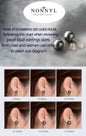 NONNYL Gifts for Wife Anniversary 18K Gold Pearl Stud Earrings for Women- Genuine Handpicked Nature Tahitian Black Pearls Earring- Birthday Christmas Mothers Day Valentine's Day Jewelry Gifts