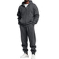 Jogger Sweatpants Matching Outfit For Men 2 Piece Sweat Suits Full Zip Up Hooded Tracksuit Soft Fleece Set