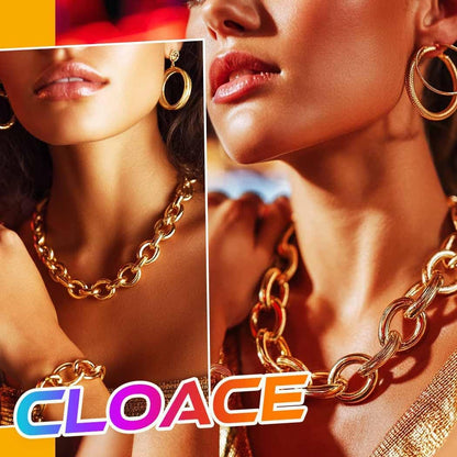 CLOACE Gold Necklace Set Boho Double-Layer Pendant Necklace Bracelet Sets Vintage Fashion Jewelry for Women