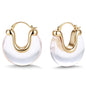 Chunky Gold Resin Hoop Earrings Leverback Statement Huggie Hoops Dangle Drop Dressy Earring Prom Festival Vacation Jewelry for Women