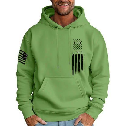 Ymosrh Mens Patriotic Hoodies USA Flag Print Hooded Sweatshirt Pullover Casual Fashion Hoodie, M-6XL