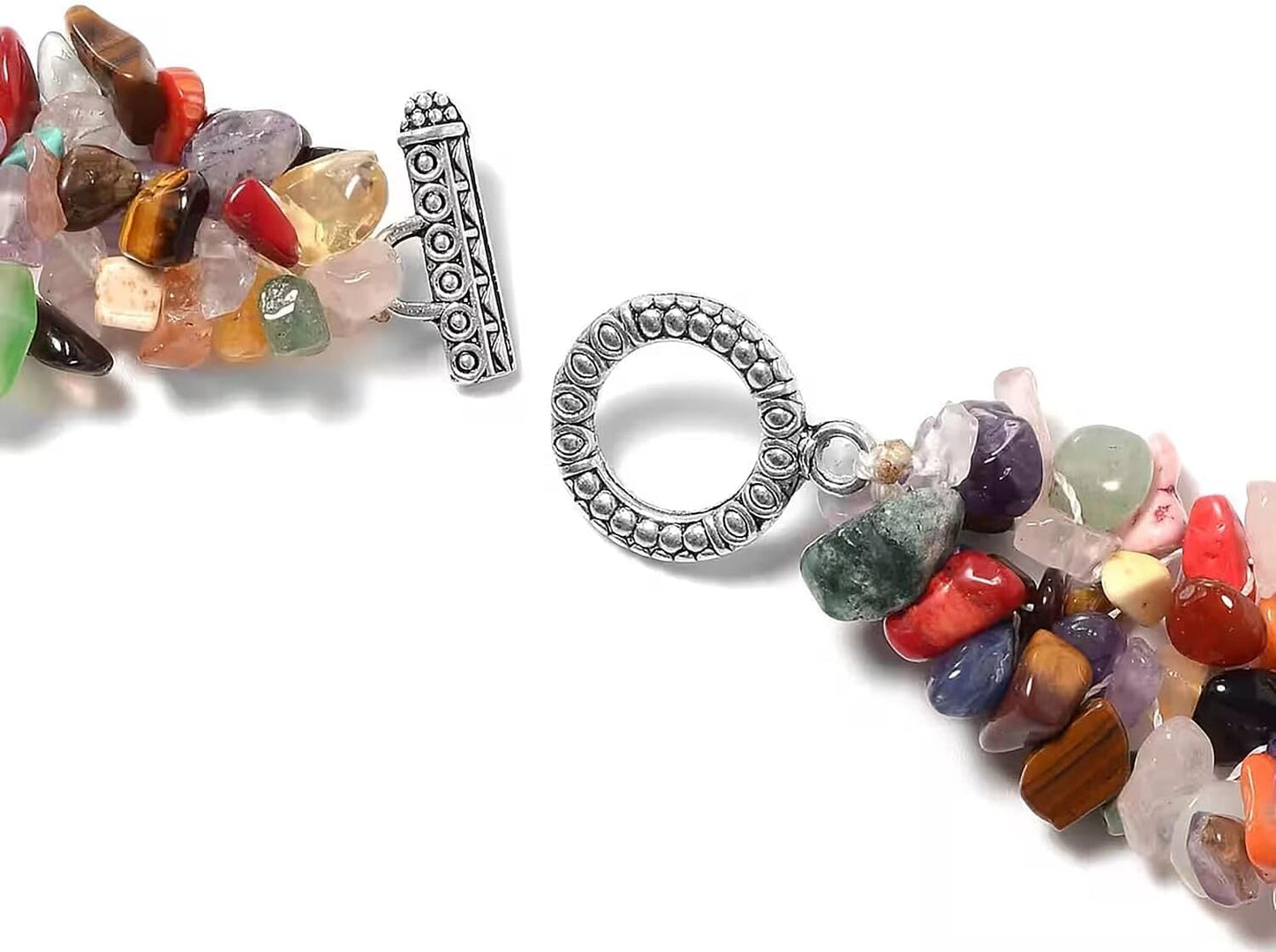 Shop LC Gemstone Chips Necklace, Bracelet & Earrings Set Jewelry for Women