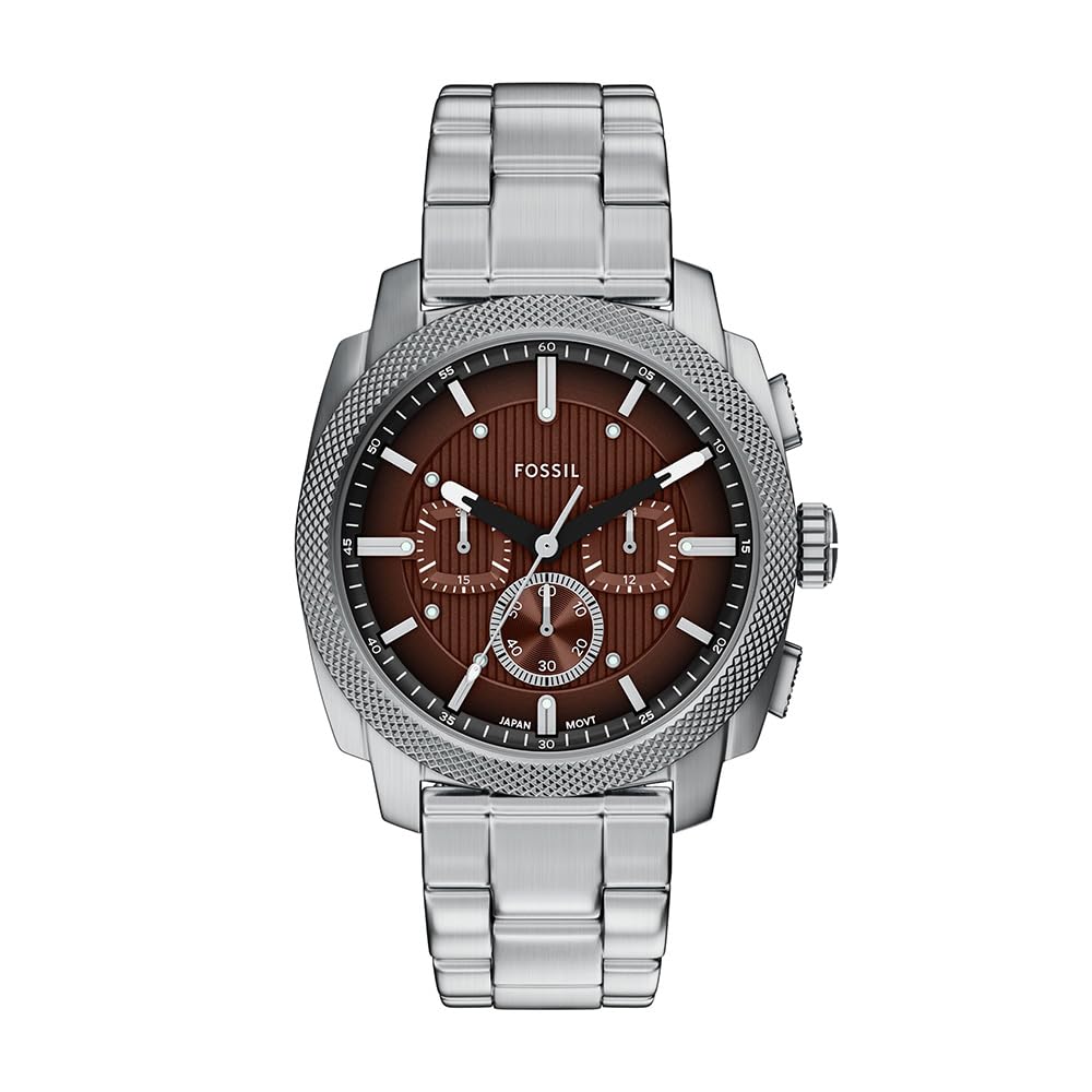 Fossil Men's Watch, Machine Stainless Steel Chronograph Watch for Men