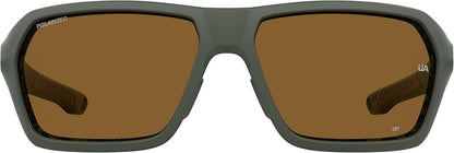 UA Recon Square Sunglasses, Baroque Green Frame w/ Polarized Brown HC Lenses (1374558)