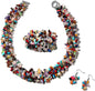 Shop LC Gemstone Chips Necklace, Bracelet & Earrings Set Jewelry for Women