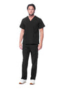 Dagacci Medical Uniform® Men's V-Neck Cargo Scrubs | Cotton Blend, Matching Top and Cargo Pants Set, 8 Pockets, Elastic Drawcord Waistband, for Men in Healthcare