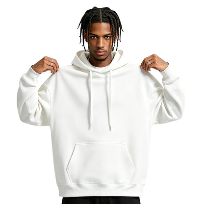 Men Hoodie Sweatshirt Pullover with Kangaroo Pocket Lightweight Casual Hooded Top Apparel for Spring Fall Wear