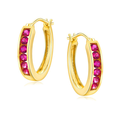 Channel Set Small Huggie Hoop Earrings Sterling Silver or 14K Gold Color,Lightweight Hypoallergenic CZ Diamond Chunky Hoop Earrings for Women