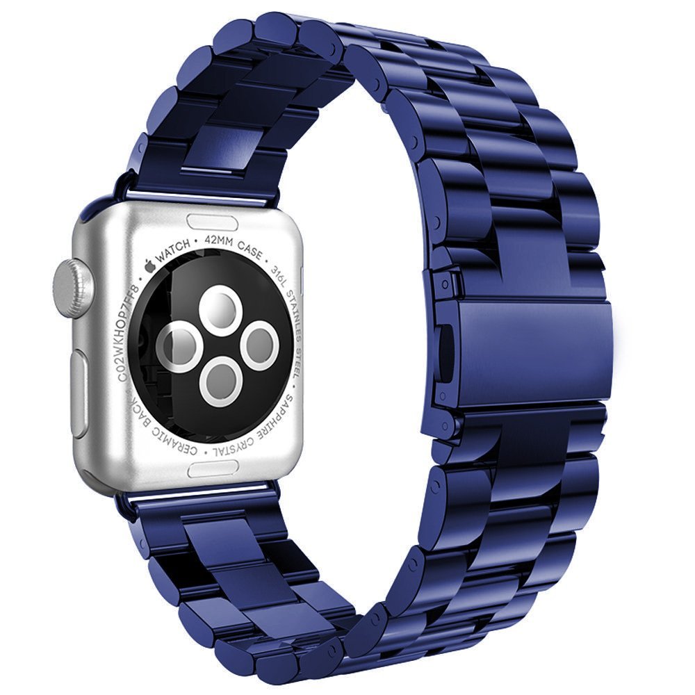 Seven Band Solid Stainless Steel for Apple Watch for Women | Compatible with Apple Watch Band 42mm/41mm/40mm/38mm, Metal Strap for Iwatch Series 11-1/SE 1-3 Women and Men, Gold Silver.