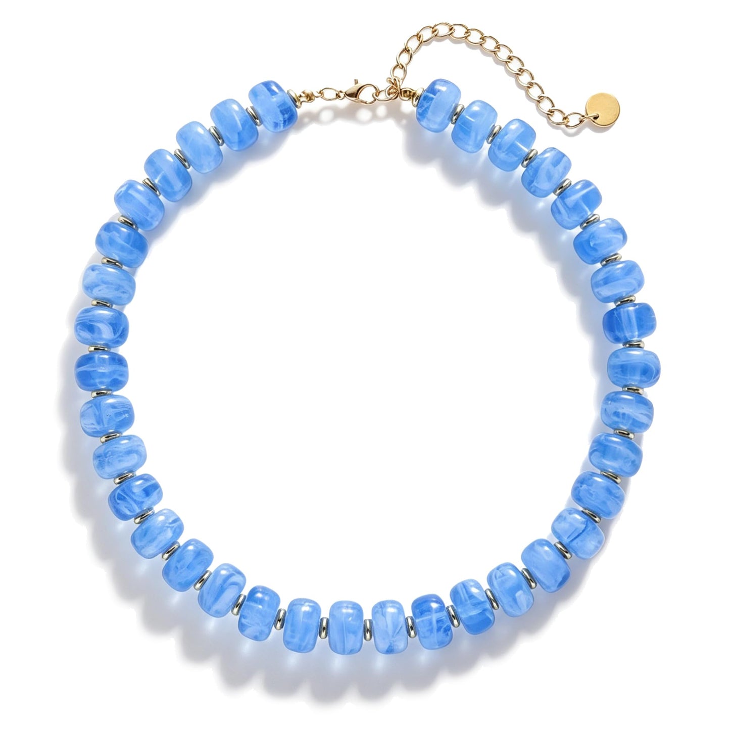 Chunky Beaded Choker Necklace for Women Summer Beach Acrylic Beads Necklaces Trendy Boho Statement Colorful Necklace Jewelry Accessories