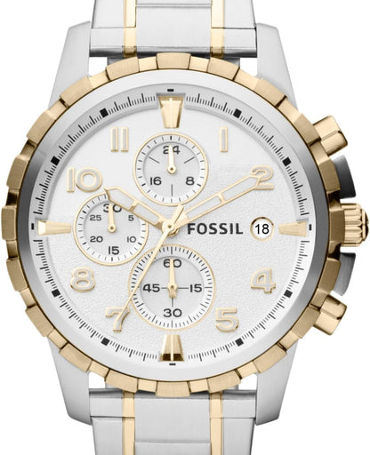Fossil Men's Watch, Dean Quartz Stainless Steel Chronograph Watch for Men