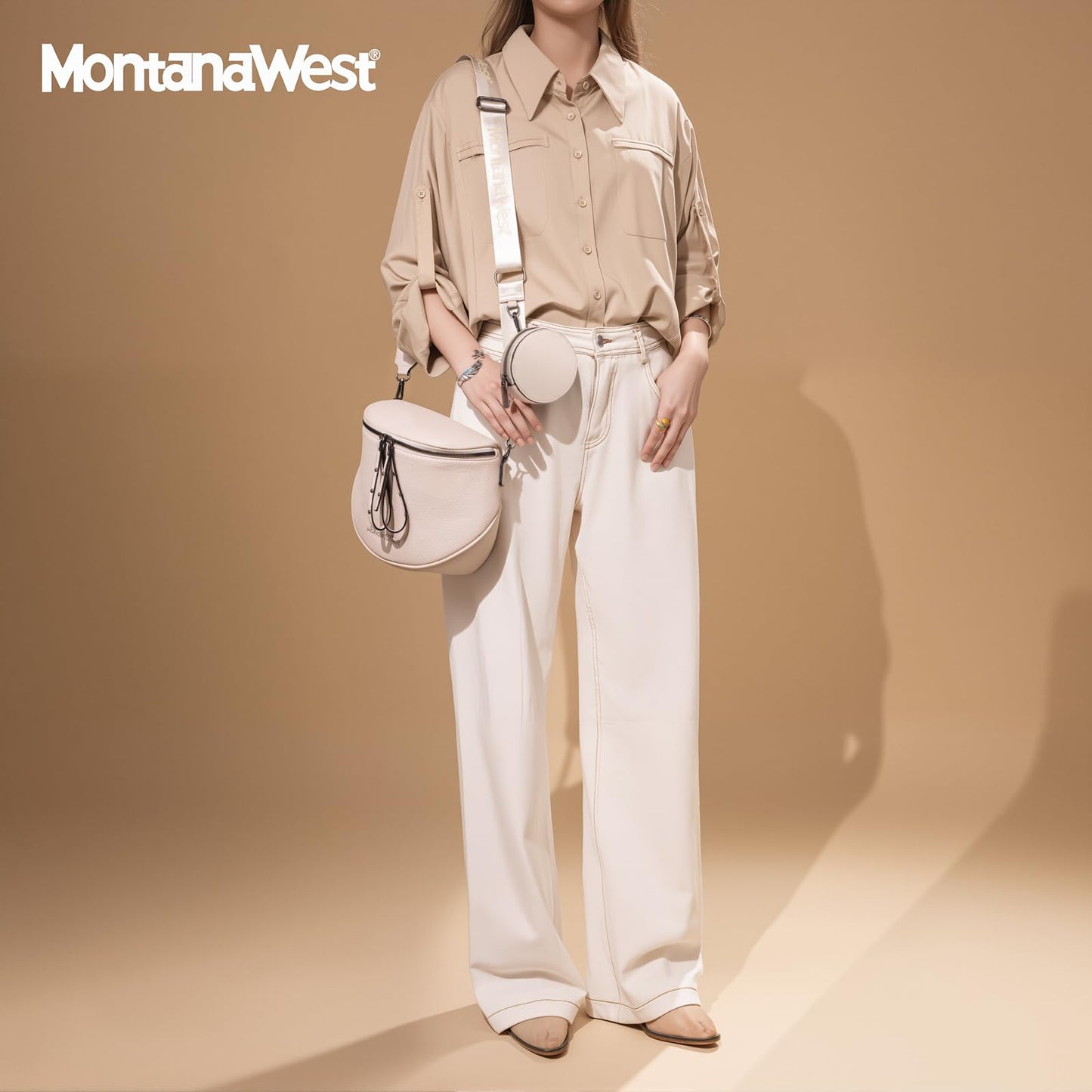 Montana West Crossbody Bag for Women, Large Bum Bag Purse Soft Vegan Leather Travel Fanny Pack with Coin Purse