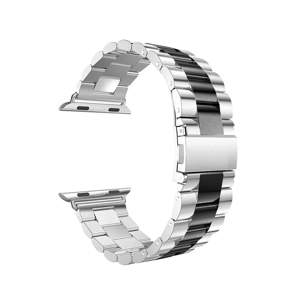 Seven Band Solid Stainless Steel for Apple Watch for Women | Compatible with Apple Watch Band 42mm/41mm/40mm/38mm, Metal Strap for Iwatch Series 11-1/SE 1-3 Women and Men, Gold Silver.