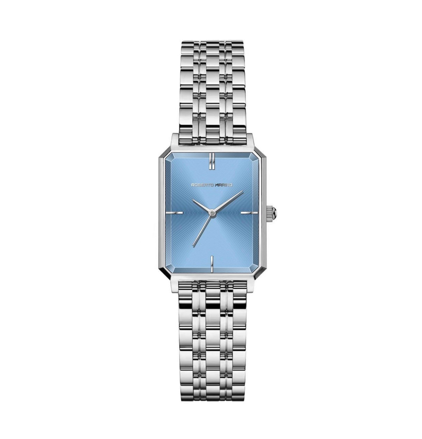Roberto Marino RM1982 Women’s Luxury Watch Rectangular Gold – Japanese Quartz Movement, Vintage Stainless Steel Design, Silver Dial, Elegant Dress Timepiece, 3ATM Water Resistant – Reloj para Mujer