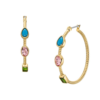 Fossil Women's Stainless Steel Dangle/Drop or Hoop Earrings for Women