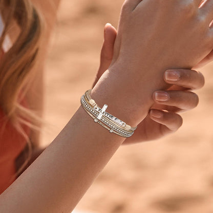 Fesciory Leopard Bracelet for Women, Boho Leather Wrap Multi-Layer Pearl Crystal Bracelet Bangle Jewelry
