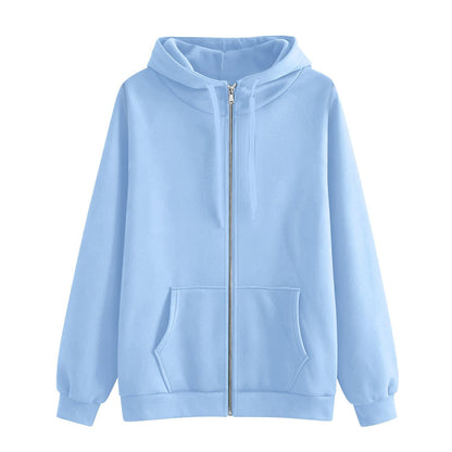 2026 Zip Up Hoodies for Women Fall Winter Casual Sweatshirts Zipper Oversized Lightweight Cute Jackets with Pockets