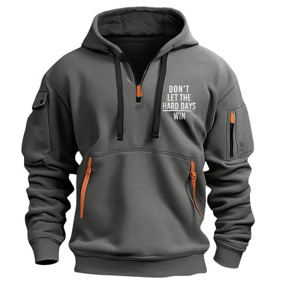 RTTUIOP Hoodies for Men Quarter Zip Pullover Tactical Sweatshirt Vintage Long Sleeve Casual Fashion Hoodie With Pockets